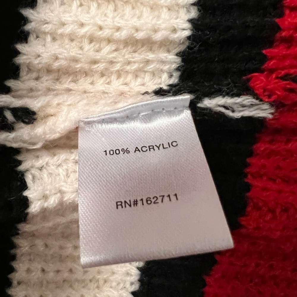 Wynter Womens knit Sweater red white size Large - new without tags - Picture 6 of 7